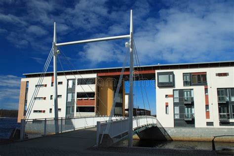 Bridge And Apartment Building Stock Image Image Of Home Finland 4370981