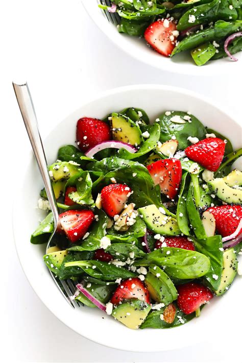 Avocado Strawberry Spinach Salad With Poppyseed Vinaigrette Recipe