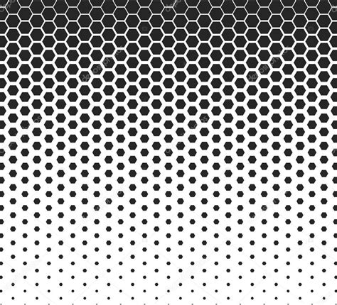 Patr N Halftone Hex Gono Formas Aisladas Sobre Fondo Blanco Textura