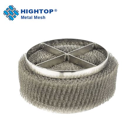 Gas Air Scrubbers Stainless Steel Round Shape Knitted Wire Mesh