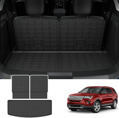 Powoq Cargo Mat Compatible With 2020 2025 Ford Explorer 6and7 Seats Backrest Mat Tpe