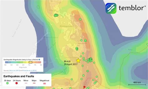 philippines earthquake map temblornet