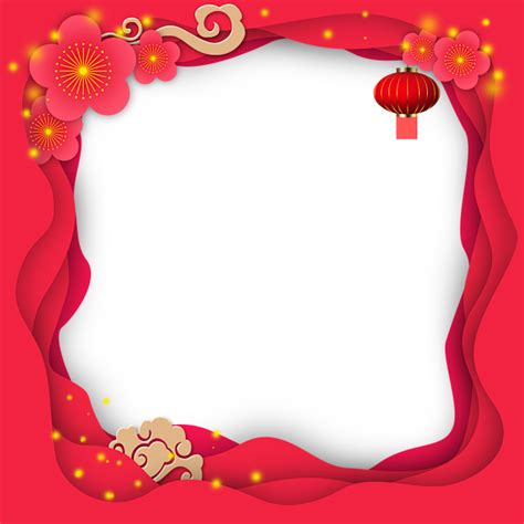 新年边框 年货节素材 Png