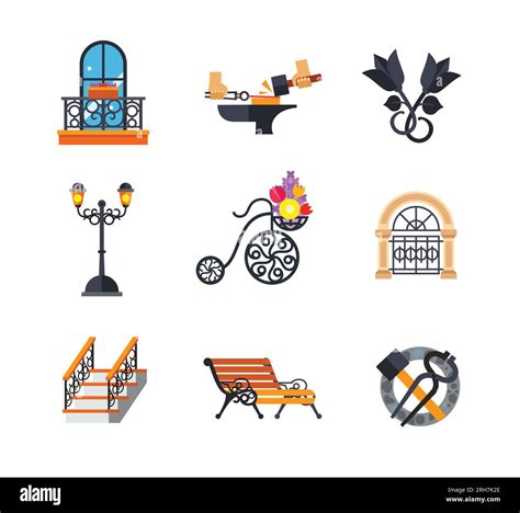 Forged Work Icon Set Stock Vector Image And Art Alamy