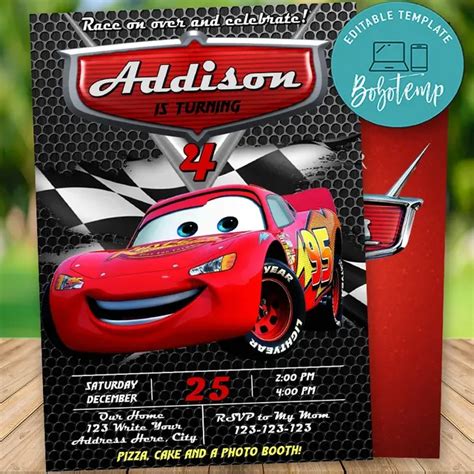 Invitations Paper Cars Birthday Invitation Cars Invitation Paper