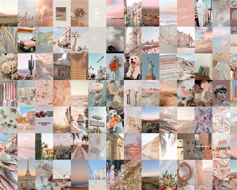 Neutral Wall Collage Kit Neutral Collage Kit Muted Photo Etsy