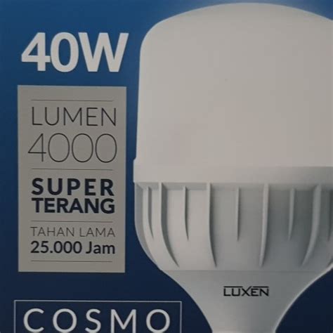 Jual Luxen Led Bulb W Lampu Putih Kuning Watt Capsule Kuning