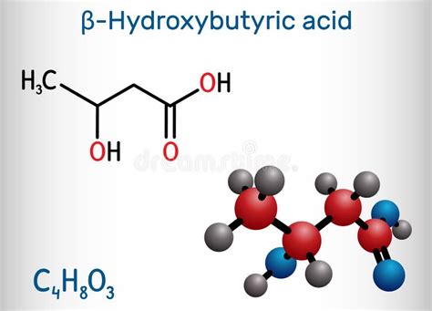 Butyric Acid Butanoic Acid Molecule Butyrates Or Butanoates Are Salts And Esters Stock Vector