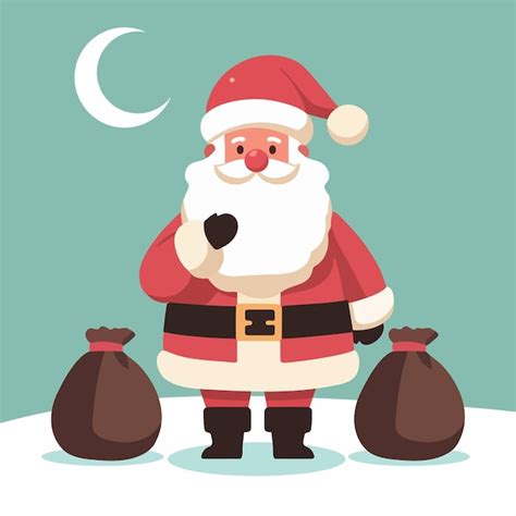 Premium Vector Cartoon Santa Claus Vector Illustration In A Flat Style