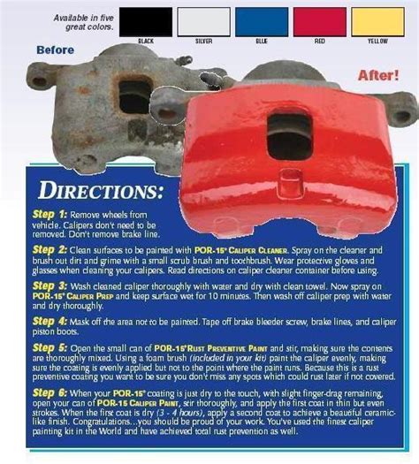 Purchase POR-15 Brake Caliper Painting Kit in Black in Little Rock AFB, Arkansas, US, for US $20.00