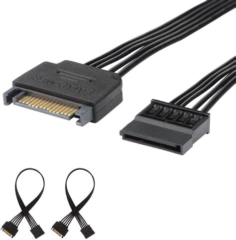 J D 15 Pin SATA Power Extension Cable Male To Female Amazon Co Uk