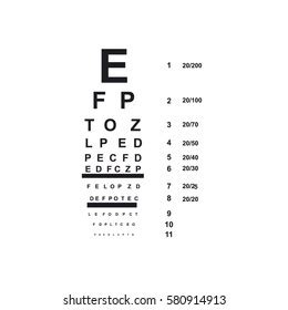 Eye Test Chart Vector E Chart Stock Vector Royalty Free