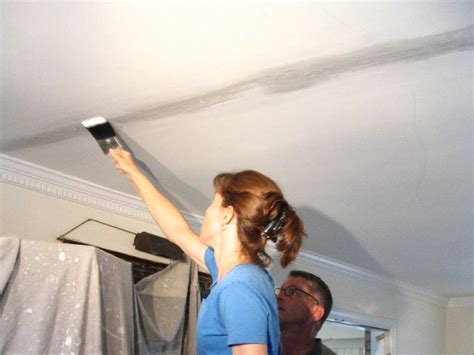 How To Cover A Ceiling Crack How Tos Diy