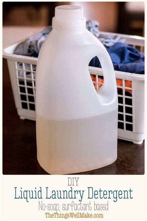 Diy Liquid Laundry Detergent Recipe No Soap Oh The Things Well Make