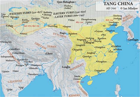 Territory of the Chinese Tang Dynasty in 700 A.D [1506 x 1052] : MapPorn