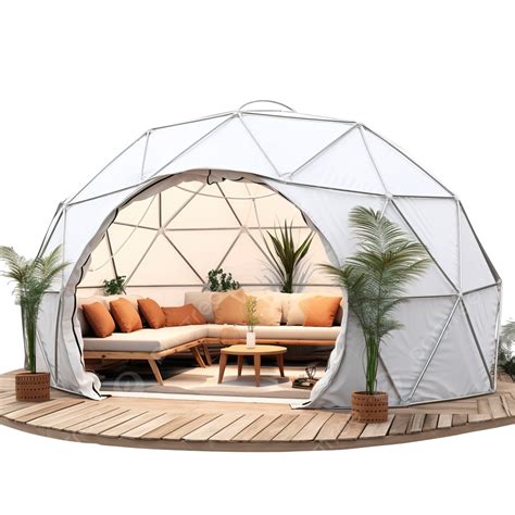 Geodesic Dome Glamping Outside View Hotel Tent Travel Png