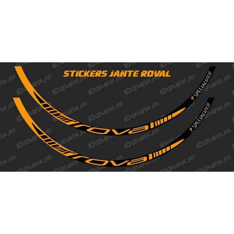 Lot Stickers Jante Roval Orange Idgrafix