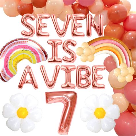 Amazon Pcs Seven Is A Vibe Birthday Party Decoration Seven Is