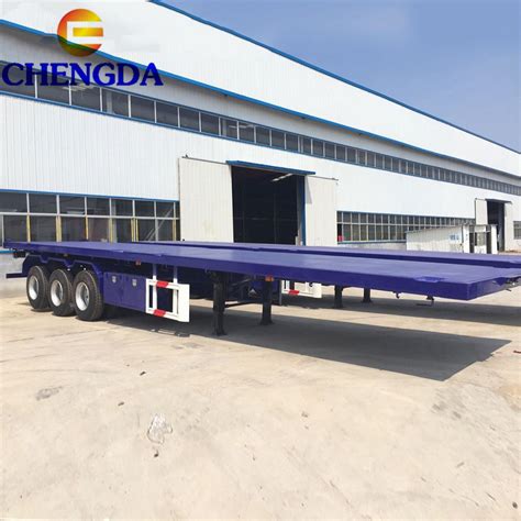 Tri Axle 40FT Flatbed Semi Trailer 40FT Flatbed Container Semi Trailer