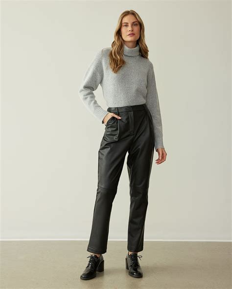 Tapered Leg Vegan Leather Pants Regular Reitmans