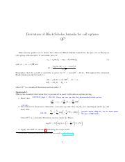 6. Derivation of Black-Scholes formula for call options.pdf - Derivation of Black-Scholes ...