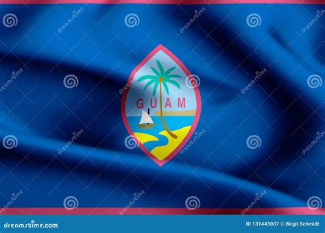 Ejemplo De La Bandera De Guam Stock de ilustración Ilustración de