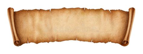 Old Scroll Banner Isolated on White Background Stock Illustration ...