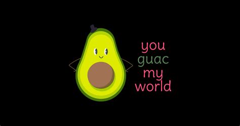 You Guac My World Cute Avocado Boy Couple Design 1 Avocado Magnet