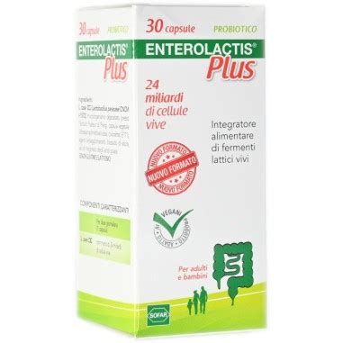 Enterolactis Plus Probiotico 30 Capsule 24 Miliardi Di Cellule Vive