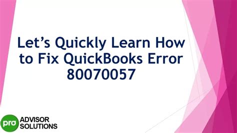 Ppt A Simple Step By Step Guide To Resolve Quickbooks Error