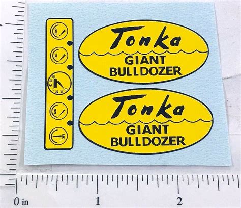 Tonka Giant Bulldozer Script Style Replacement Sticker Set - Toy Decals ...