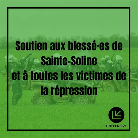 Soutien aux blessées de Sainte Soline et à toutes les victimes de la