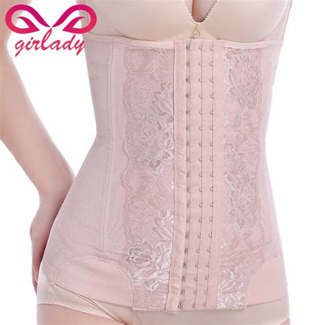 Girlady Women Waist Cinchers 7 Steel Boned Waist Trainer Slimming