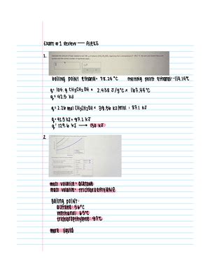 Chem 2 Exam 1 Study Guide General Chemistry 2017 18 Chapter 13 What