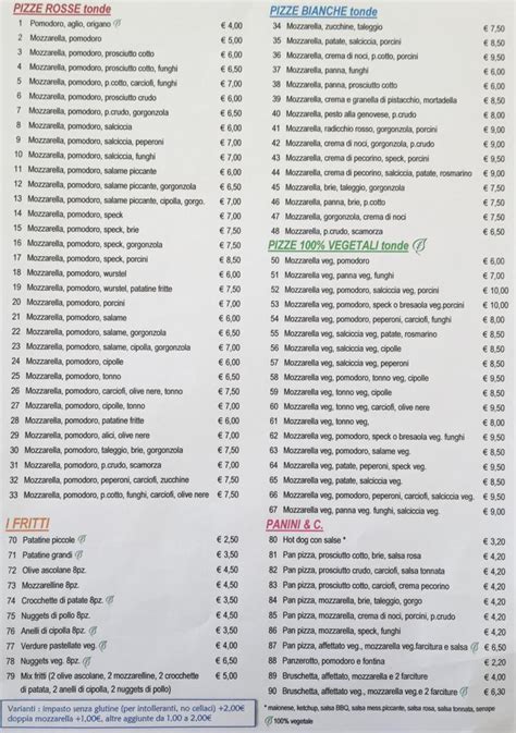 Menu da Centro Pizza ristorante, Castenedolo