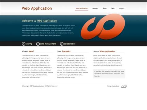 Free Htmlcss Template Web Application Free Html Templates Free Css