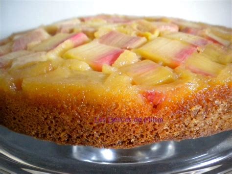 Gâteau à la rhubarbe façon tatin Les Délices de Mimm