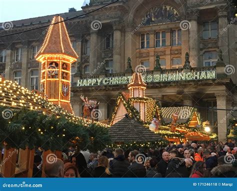 German Christmas Market in Birmingham, UK Editorial Stock Photo - Image ...