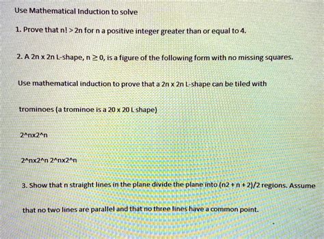 Use Mathematical Induction To Solve 1 Prove That N Zn For N A Positive