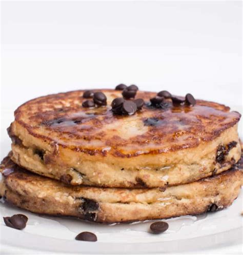 Fluffy Keto Chocolate Chip Pancakes - Oh So Foodie