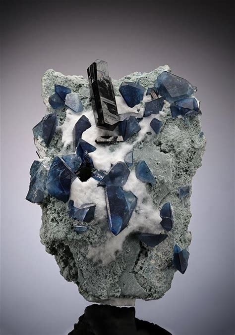 Neptunite With Benitoite And Joaquinite From Dallas Gem Mine Usa