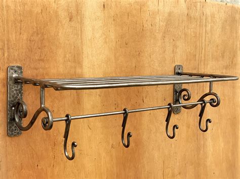 Wrought Iron Towel Rack With Shelf Towel Holder Towel Rack Etsy