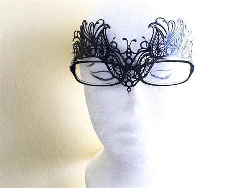 Masquerade Masks For Eyeglass Wearers Masquerade Ball Mask For Eye Glasses In Metal Base Or