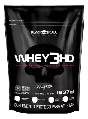 Suplemento Em P Black Skull Caveira Preta Series Whey Hd Sabor