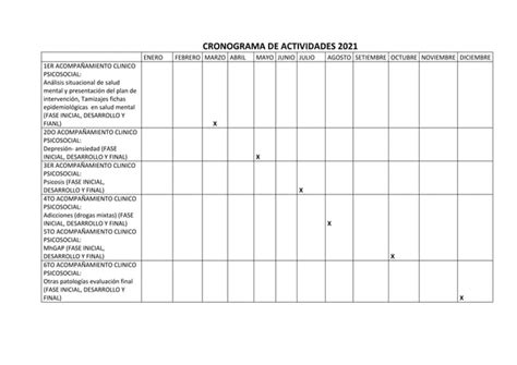 CRONOGRAMA DE ACTIVIDADES 2021 Docx CSMS 1 Docx Descarga Gratuita