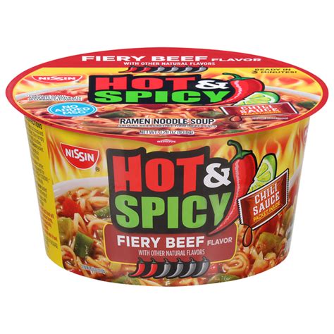 Save on Nissin Bowl Ramen Noodle Soup Hot & Spicy Fiery Beef Order Online Delivery | Stop & Shop