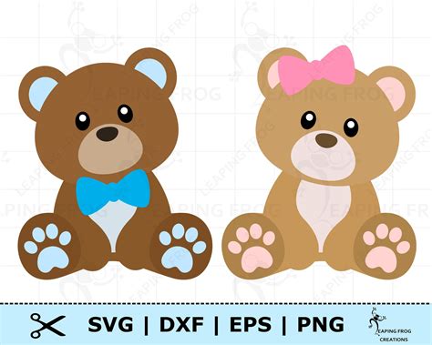 Bear Svg Png Cricut Cut Files Silhouette Layered Files Teddy Bear Boy