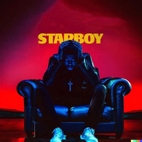 Uncropped Version Of Starboy Album Cover By Ai Rtheweeknd