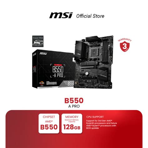 MSI MOTHERBOARD B550-A PRO (เมนบอร์ด) | Lazada.co.th