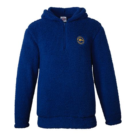 West Coast Eagles Mens Sherpa Fleece Hood